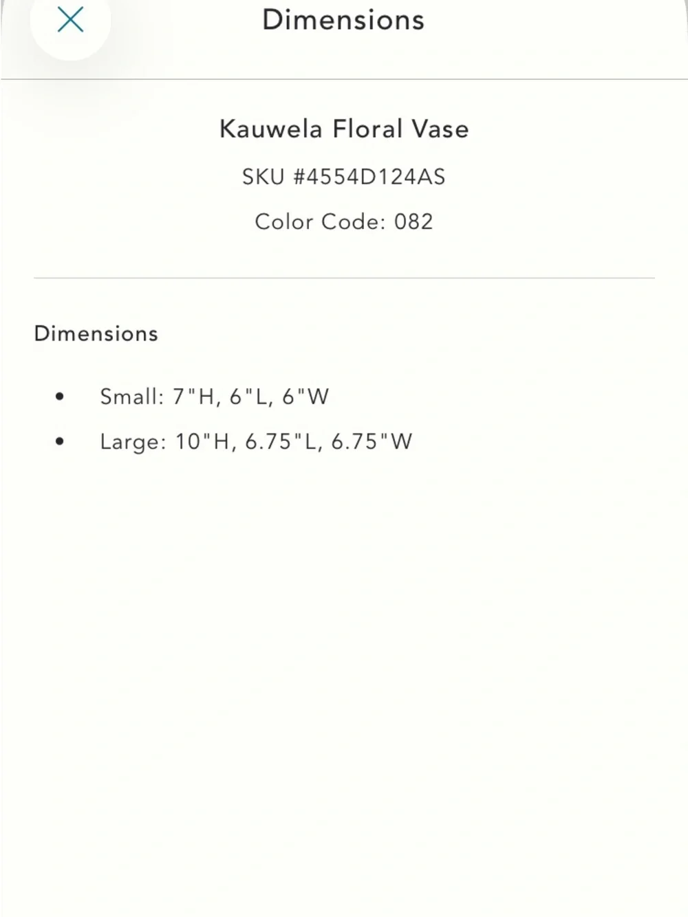 Anthropologie Kauwela Floral Vase NWT